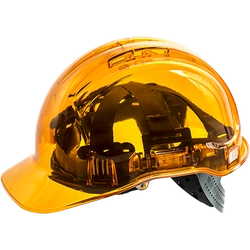 PORTWEST Helmet Peak View ventilated Color: fluorescent orange