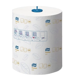 Hand towel, roll, 2 layers, H1 system, Premium, TORK Matic® Soft, white