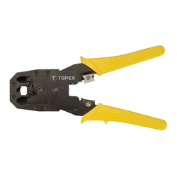 Crimping tool for telephone and computer terminals, 4P, 6P, 8P