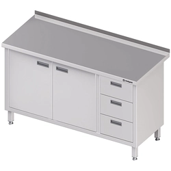 Stainless steel cabinet with 3 drawers (P), double leaf 140x70 | Stalgast