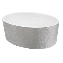 Besco Uniqa Glam countertop washbasin, silver - ADDITIONALLY 5% DISCOUNT FOR CODE BESCO5