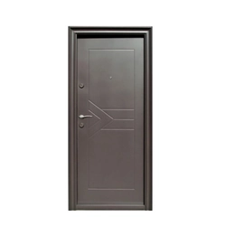 Metal exterior door Tracia Callatis, right, dark brown RAL 8019,205x88 cm