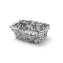 Rectangular basket, grey,190x130 mm