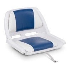 Boat seat - 45x51x38 cm - white and blue MSW 10061631 MSW-MBS-04