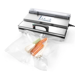 Vacuum packing machine with outer pouch
