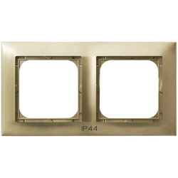Cover frame for domestic switching devices Ospel RH-2Y/28 IMPRESJA Gold Plastic