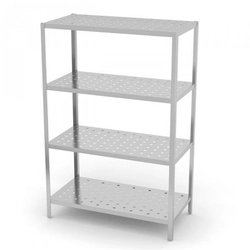 Storage rack with 4 perforated shelves - bolted HENDI 812587 812587