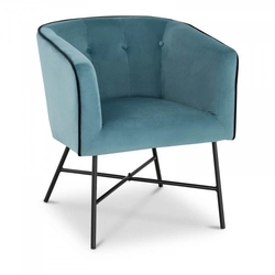 Upholstered chair - turquoise - velor FROMM_STARCK 10260169 TAR_CON_106
