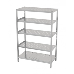 Warehouse shelf, 5 perforated shelves 700 x 700 x 1800 mm POLGAST 345077 345077