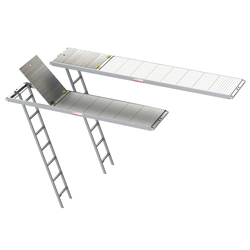 Aluminum platform with hatch and ladder