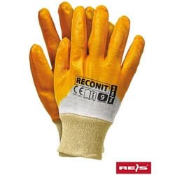 Nitrile-coated protective gloves with rib | RECONIT