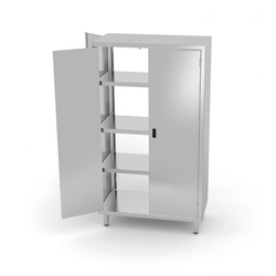 Pass-through stainless steel cabinet 110x60x200, hinged doors | Polgast
