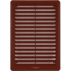 Ventilation grille with mesh - cover 175x250 brown
