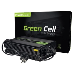 Green Cell měnič napětí INV07 12V/230V 300W/600W do auta nebo pro čerpadla ústředního topení