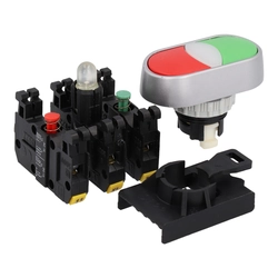 Selector switch, complete Spamel ST22-P3L.N-11-24-BA9S Toggle Blue IP65 Screw connection Plastic