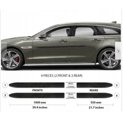 Jaguar XF Estate 2016+ BLACK Side Door Strips