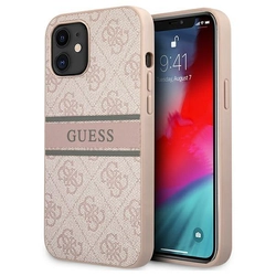 Guess GUHCP12S4GDPI iPhone 12 mini 5,4 "pink / pink hardcase 4G Stripe