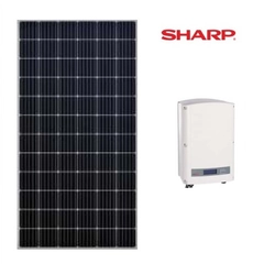 Sharp NU-AH set of 32 monocrystalline panels with the power 11,83kW + inverter + el. installation NUAH1183 code