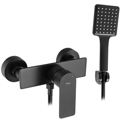 REA URBAN black shower faucet with handset