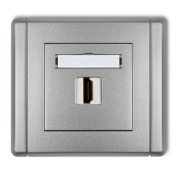 Socket outlet Karlik 7FHDMI-1 Metallic silver IP20