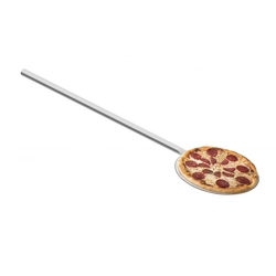 Stainless steel pizza shovel, 80 cm long and 20 cm in diameter