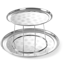 Steel display platters with a base for seafood - Hendi 480519