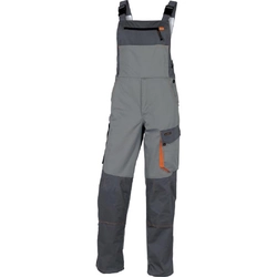 D-MACH men's overalls with laclem sliding elastic suspenders gray-orange L - gray-orange