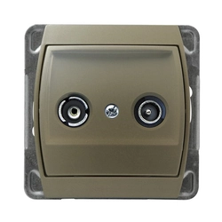 Antenna socket box Ospel GPA-16JP/m/16/16 GAZELA Plastic