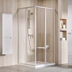 Rectangular shower wall Ravak Supernova, SRV2-100 195 S, satin+transparent glass