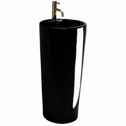 The BLANKA Black freestanding ceramic washbasin