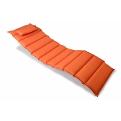 High-quality orange cushion for a sun lounger