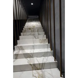 GOLD MARBLE stair tiles 120x30 matt satin CALACATTA GOLD