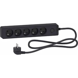 Schneider Electric Odace surge protection power strip 5 sockets 1.5 m black (ST9351B)