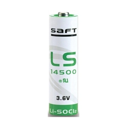 Lithium battery shaft from France 3,6V 14500 type AA diameter 14mm x h50mm