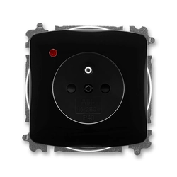 Screwless socket with surge protection, CSN 5599A-A02357 N, ABB (ABB, Tango, black)