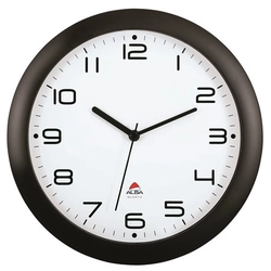Wall clock, 30 cm, ALBA Hornew, black