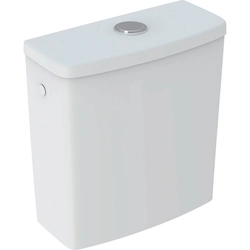 Selnova Square top-mounted cistern,B36.5 cm,H39.5 cm,T16.5 cm, dual flush, side water connection, rotatable, for Rimfree WC