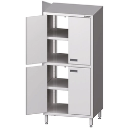 Stainless steel pass-through cabinet with wing doors 100x50x180 | Stalgast