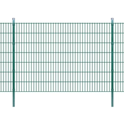 2D Panele i słupki ogrodzeniowe 2008x1430 mm 2 m zielone