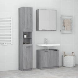 3-cz. bathroom cabinet set, gray sonoma oak