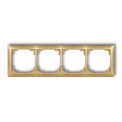 Quadruple universal frame DECO Soft, golden Karlik 29DRSO-4