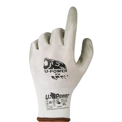 Gloves U-POWER FIT dipped in nitrile, white
