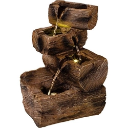 STILISTA Garden fountain, 25 x 23 x 38 cm, wooden trunks