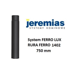Jeremias pipe fi 160 750 mm for fireplaces and solid fuel boilers Steel DC01 code Ferro1402 black