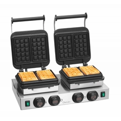 Double Brussels waffle iron, timer, Bartscher display