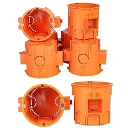 10 x Deep Junction Box Flush-mounted PK 60 Pawbol A.0006LP Orange