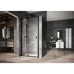 Shower door Ravak Nexty, NDOP2-110 black+Transparent