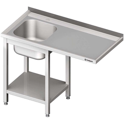 Stainless steel table with 1-bowl sink(L) place under the table top 1700x600x900 | Stalgast
