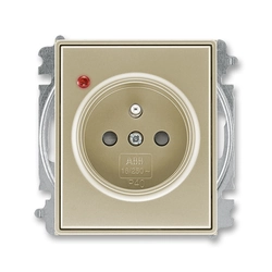 Screwless socket with surge protection, (5599E-A02357 33) (ABB, Time®, Time® Arbo, champagne)