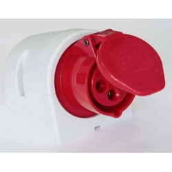CEE socket outlet Pce 114-6 Surface mounted (plaster) 400 V (50+60 Hz) red Red IP44 Screwed terminal